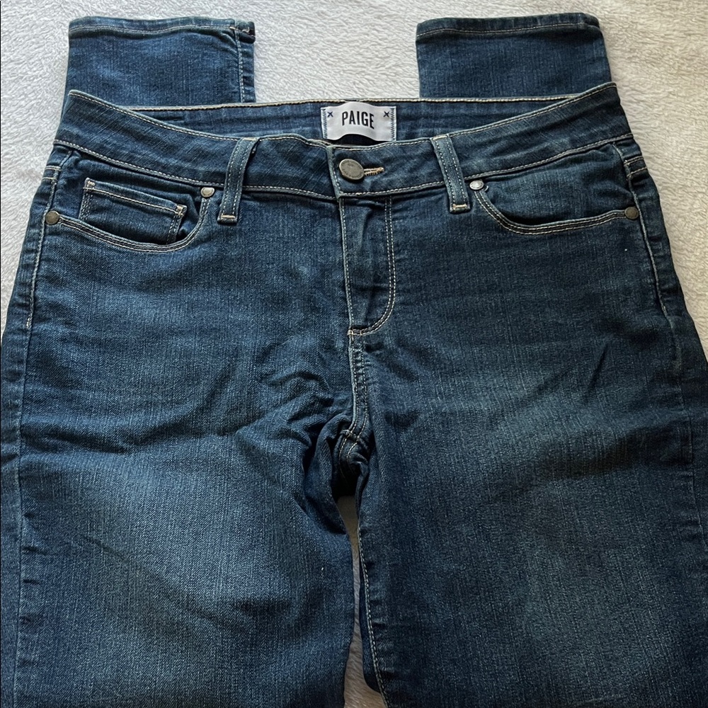 PAIGE Women's Dark Blue Skinny Jeans